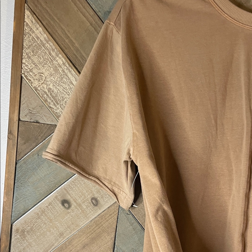 Free People Hotshot Tee Romper in Mocha Latte, size S - Picture 5 of 9
